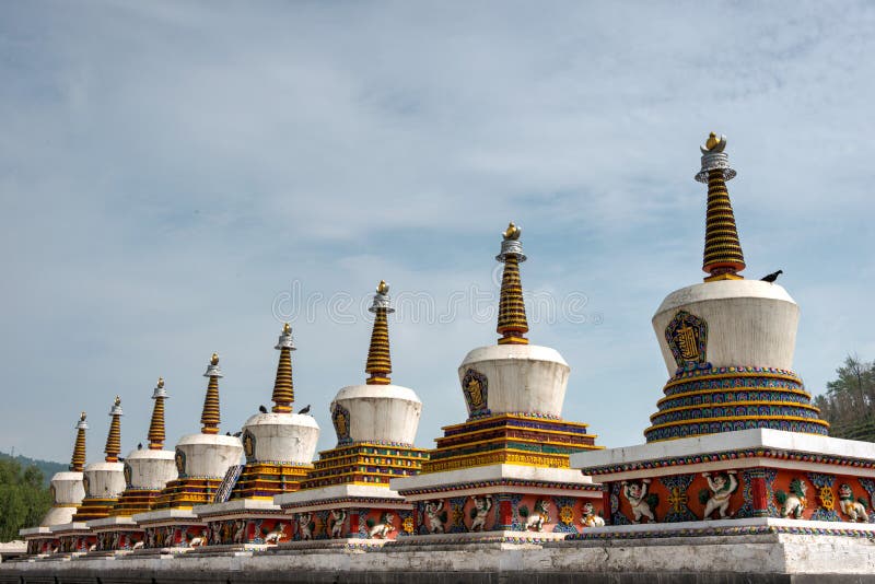 XINING, CHINA - Jun 30 2014: Kumbum Monastery. a famous landmark royalty free stock photos XINING, CHINA - Jun 30 2014: Kumbum Monastery. a famous landmark royalty free stock photos
