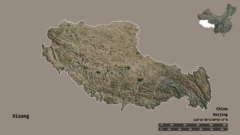Xizang Autonomous Region Of China Zoomed Satellite Stock Illustration Illustration Of Lhasa Travel 193450838
