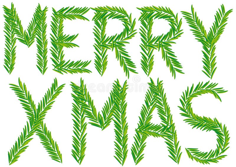 Xmas för vektor för filialgran glad stock illustrationer