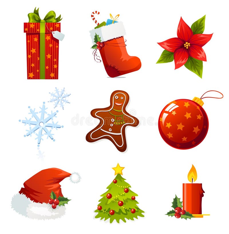 Xmas icons stock illustration Xmas icons stock illustration