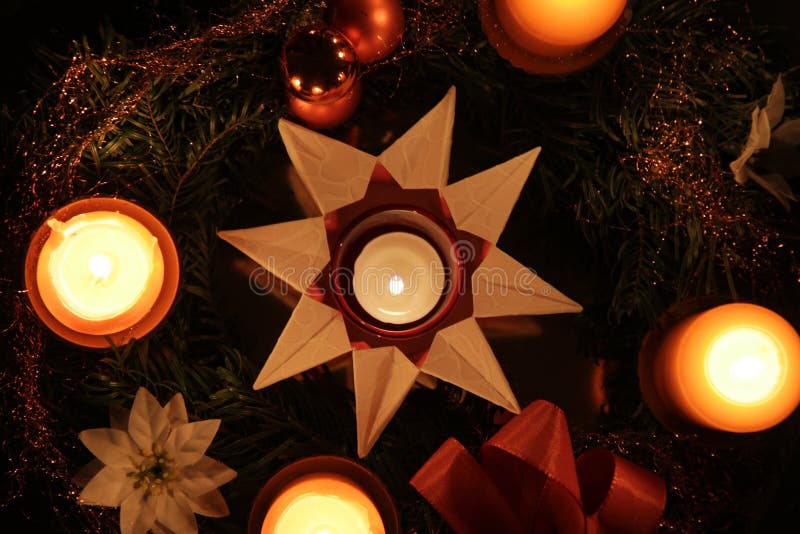 Xmas lights royalty free stock photos