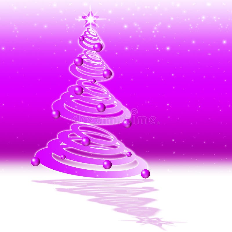 Xmas Tree Indicates New Year and Christmas Stock Illustration