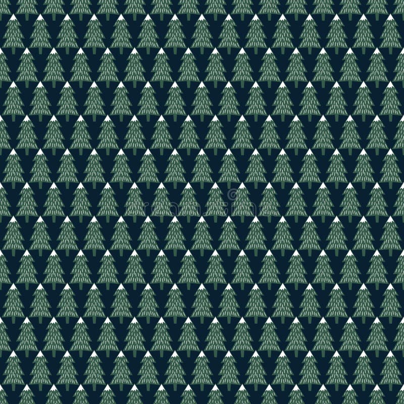 Xmas trees simple seamless pattern.