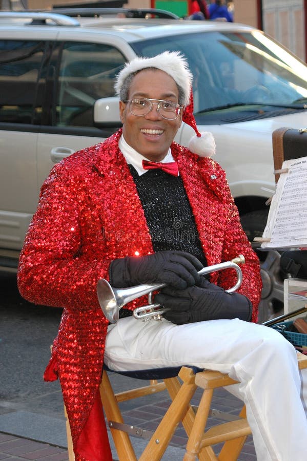 Xmas trumpet player.