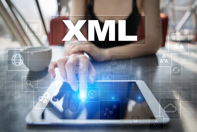 XML Desarrollo web Concepto de Internet y de la tecnología fotografía de archivo