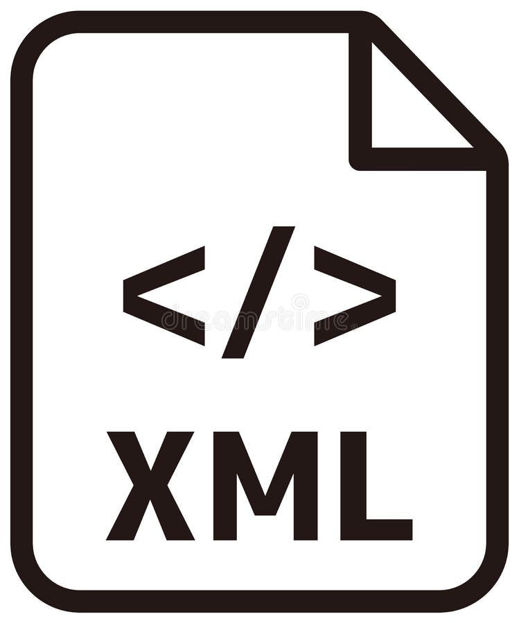 XML icon | Major programming language vector icon illustration stock illustration