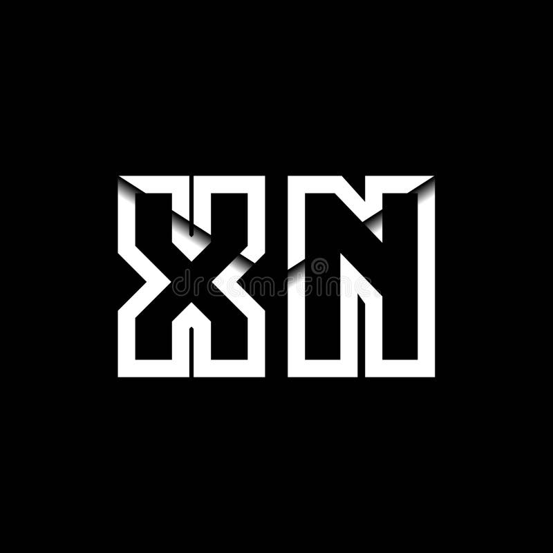 XN Monogram Envelope Shape Style stock illustration