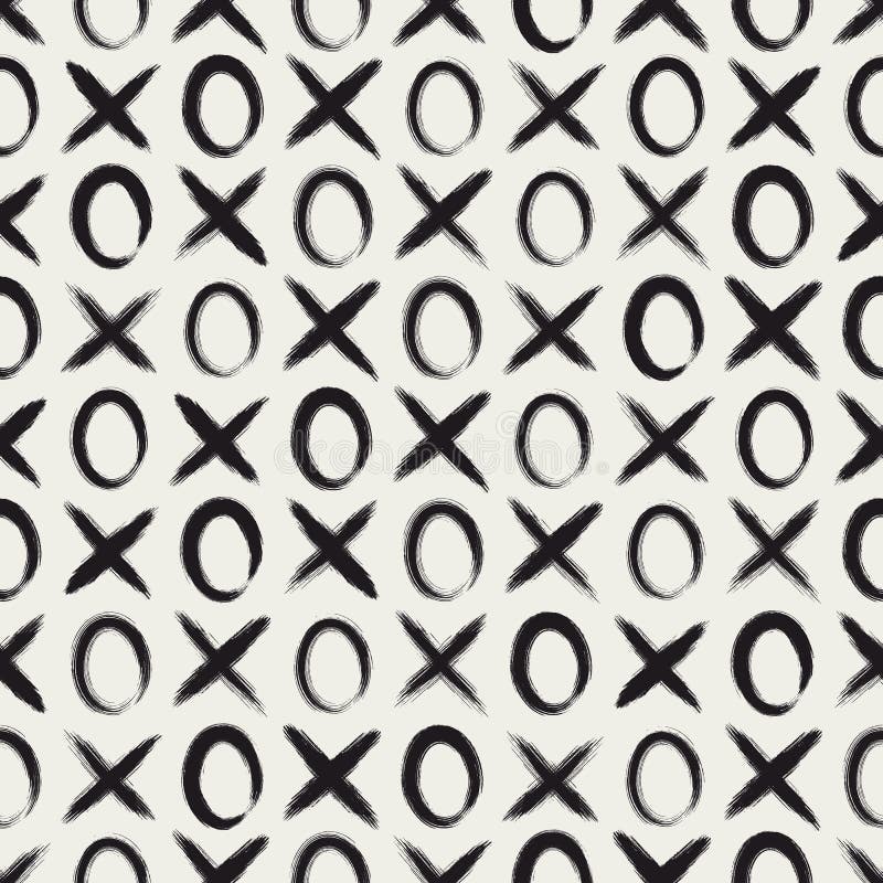 Xo seamless pattern. Geometric background. Repeated abstract texture. Modern gray text. Repeating contemporary geometry design for