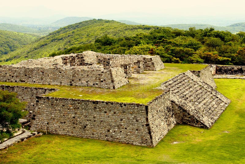 Xochicalco Pyramids Near Cuernavaca Morelos X Stock Photo Image of
