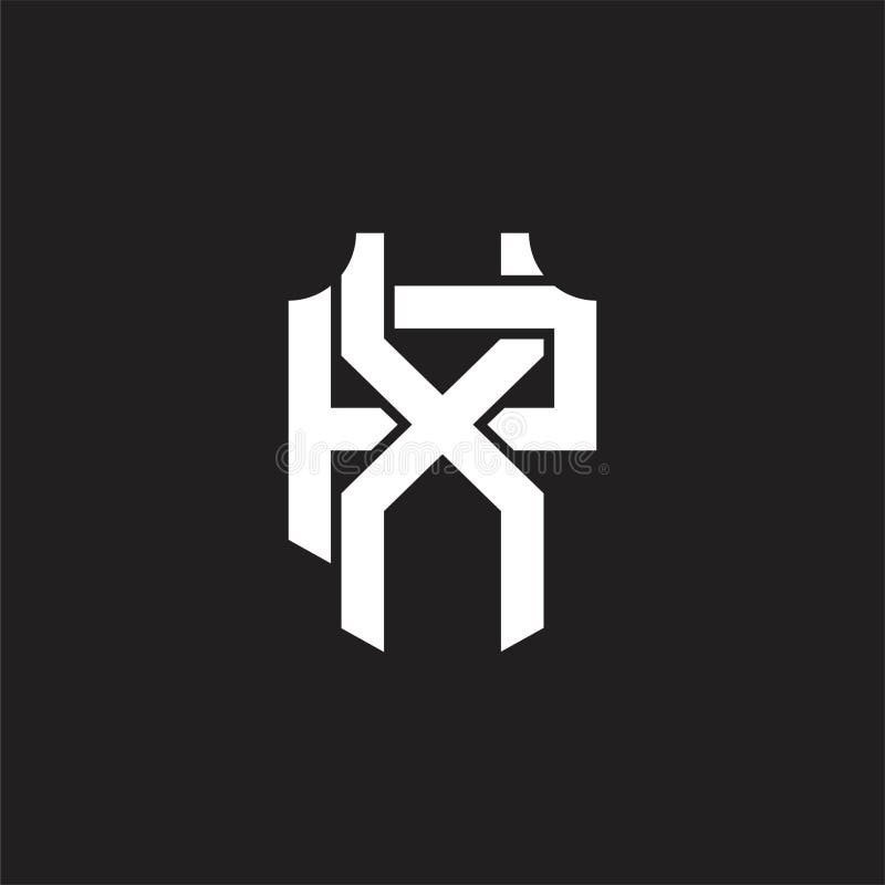 XP Logo monogram design template stock illustration