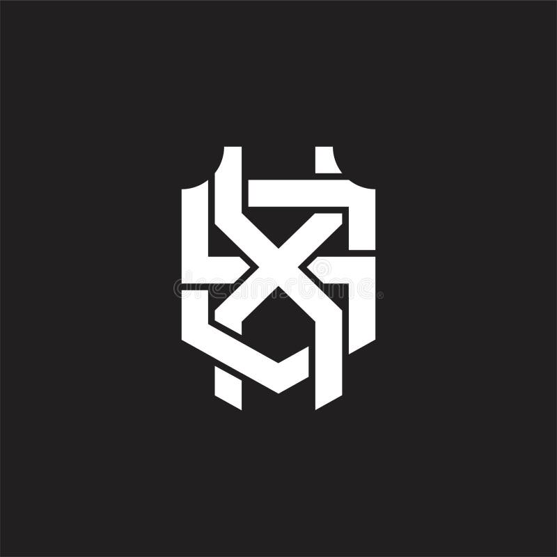 XS Logo monogram design template stock illustration