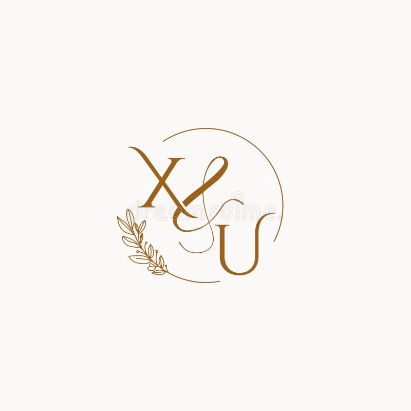 XU initial wedding monogram logo vector illustration