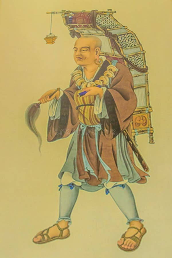 Xuanzang painting at Xuanzang Temple nearby Sun Moon Lake in Na stock photos Xuanzang painting at Xuanzang Temple nearby Sun Moon Lake in Na stock photos