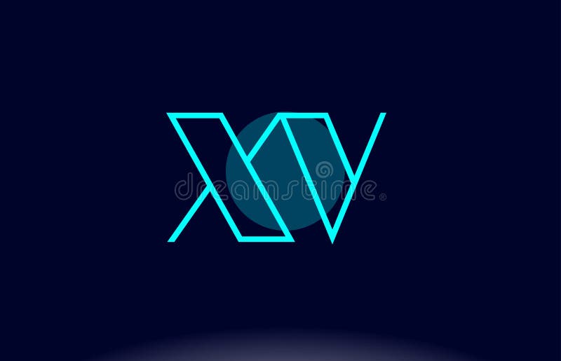 Xv X V Blue Line Circle Alphabet Letter Logo Icon Template Vector Design Stock Vector Illustration Of Lineart Circle 95769009