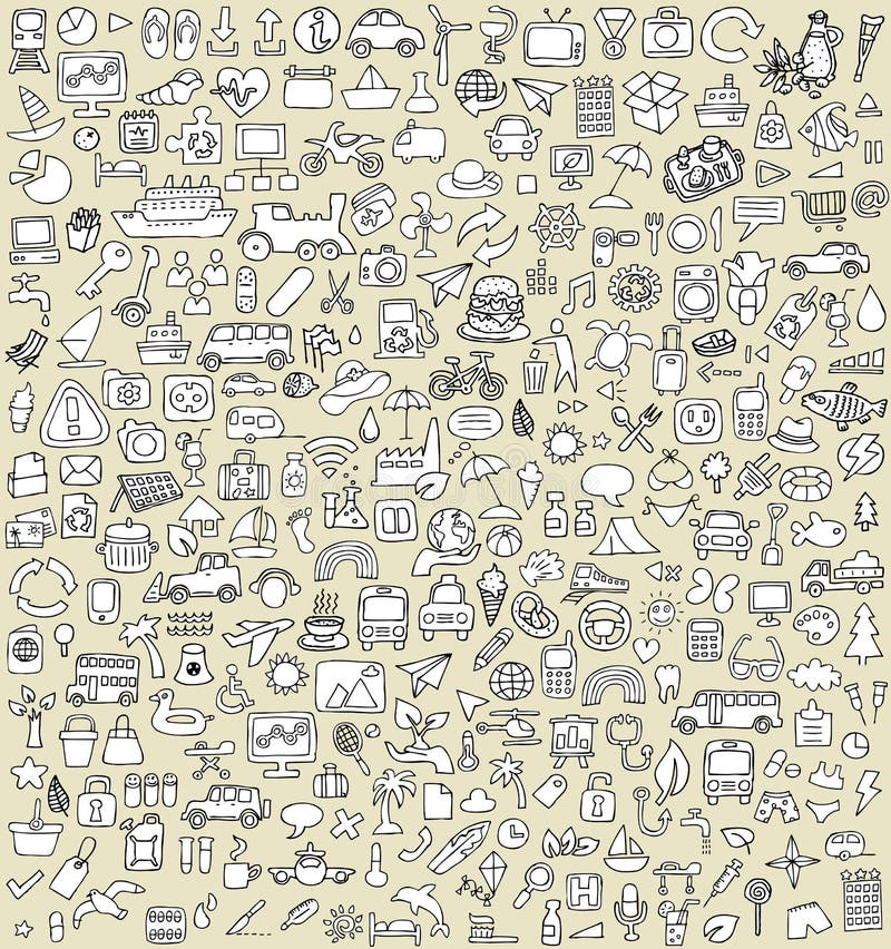 XXL Doodle Icons Set No.3