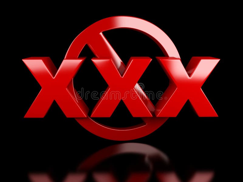 Взрослые XXX только удовлетворяют знак Иллюстрация штока  