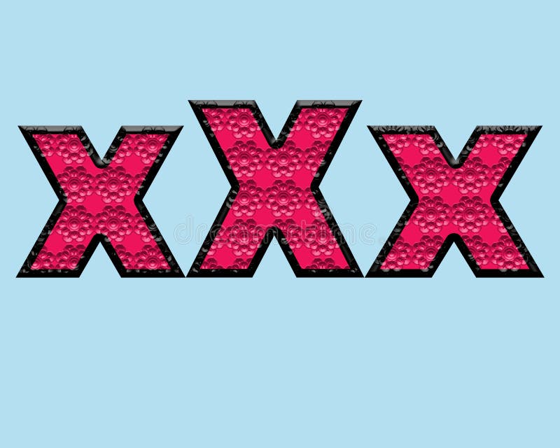 Xxx διαμορφωμένη ρόδινη εγγραφή σε ένα μπλε υπόβαθρο