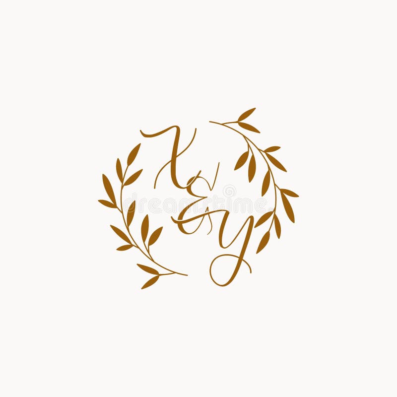 XY initial wedding monogram logo royalty free illustration