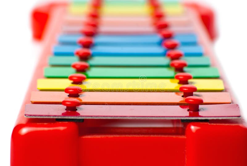 Xylophone Metallophone for Kids Isolated on White Stock Image Image