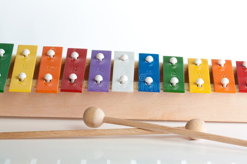 Xylophone in multi colours stock image. Image of educational 16039055