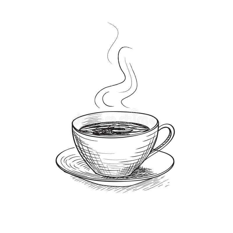 Uma chávena de café. Ícone de pausa para café ilustração stock