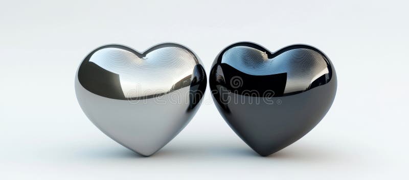 Y2k glänzendes metallisches Element mit holografischem Chromherz-Form 3D glänzendes holografisches Chromherz lizenzfreies stockbild