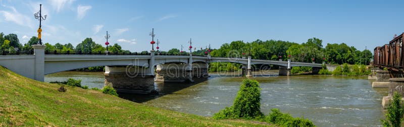 Zanesville Y Bridge Panorama Stock Photo - Image of details, ohio