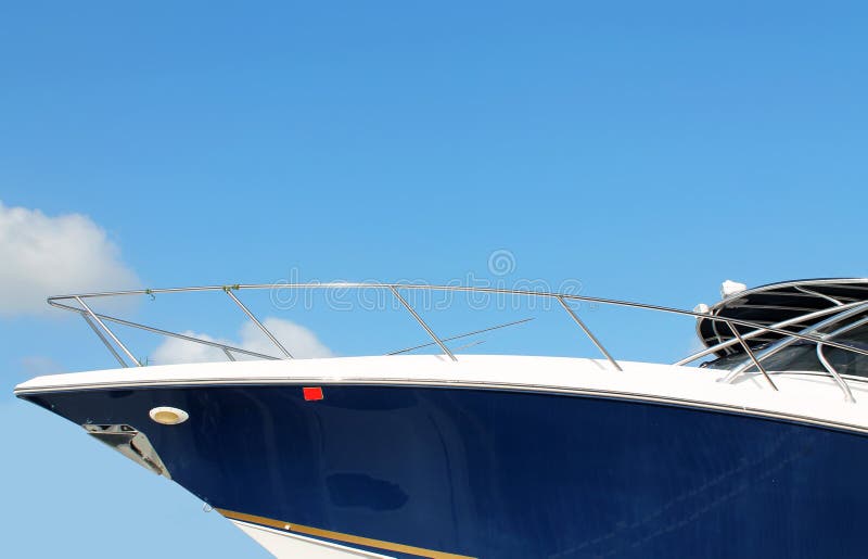 Yacht blu di lusso fotografia stock Yacht blu di lusso fotografia stock
