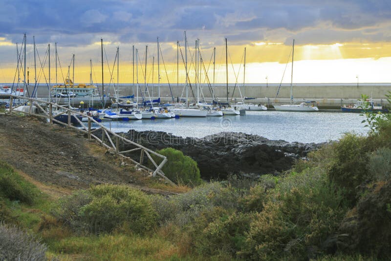 Marine in yacht club canary islands Tenerife. Marine in yacht club canary islands Tenerife