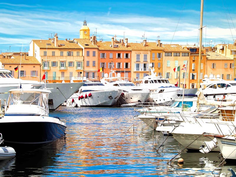 Yacht Harbor Of St.Tropez, France Stock Image - Image of 