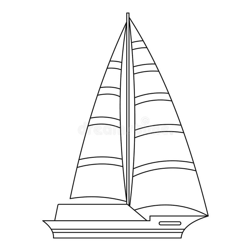 yacht clipart outline