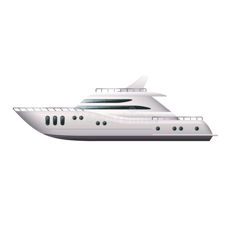 Yacht isolato sul vettore bianco illustrazione vettoriale Yacht isolato sul vettore bianco illustrazione vettoriale