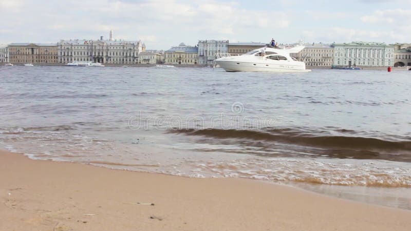 Yacht luxury off the coast holiday marine port landscape