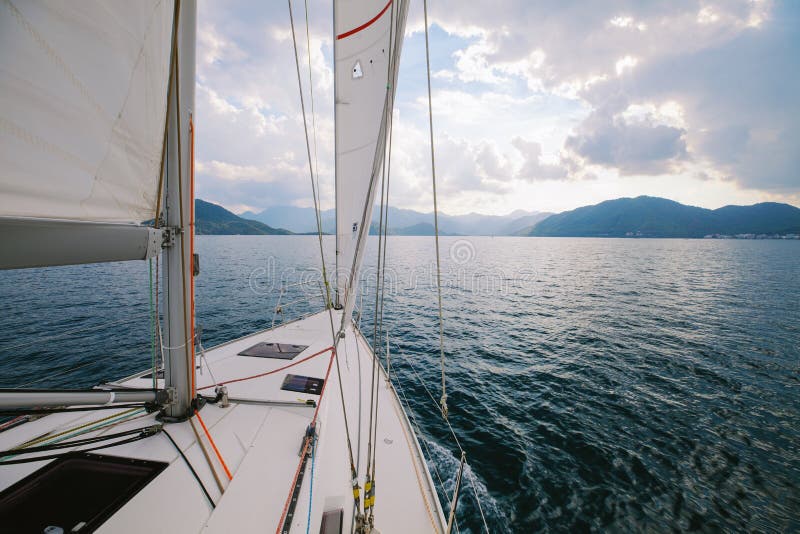 Yachting Time in the Sea stock image. Image of sailing 168352133