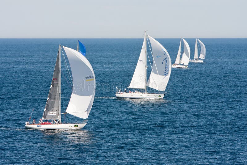 Yachts competing in the Rolex Sydney to Hobart rac