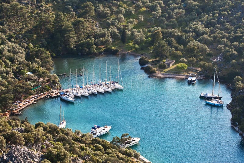 Yachts dreamland stock photography