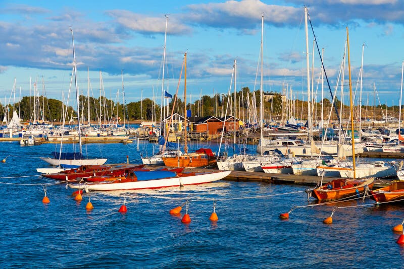 Yachts in Helsinki, Finland royalty free stock image