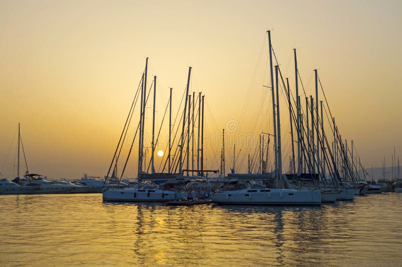 Yachts in Marina, Athens - Greece.