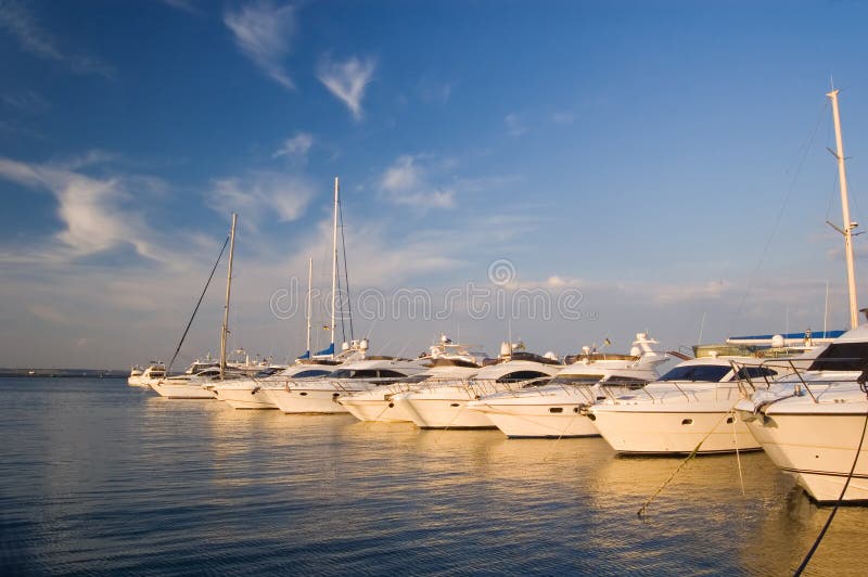 Yachts in port