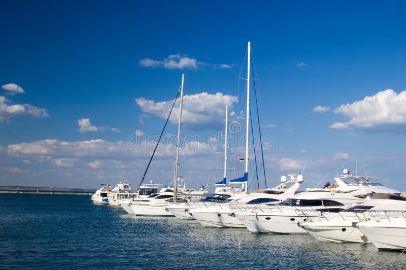 Yachts in port