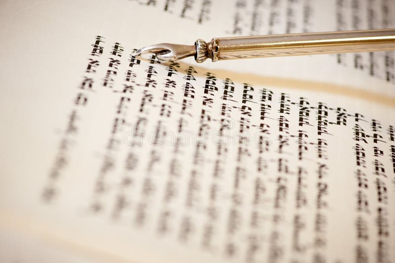 Close up Yad on torah. Close up Yad on torah