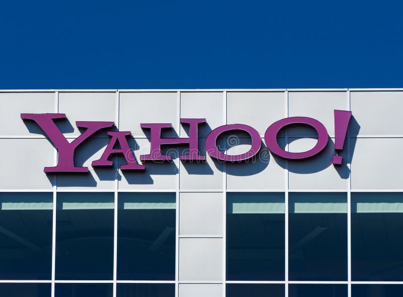 BURBANK, CA/USA - SEPTEMBER 19, 2015: Yahoo corporate Sign. Yahoo is an American multinational Internet corporation globally known for its Web portal, search engine Yahoo Search, and related services