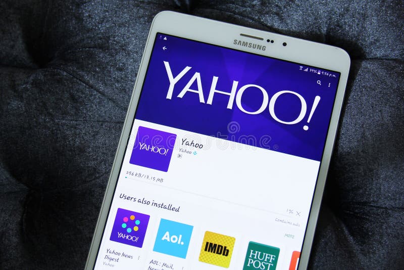 Downloading yahoo application from google play store on samsung tab s2