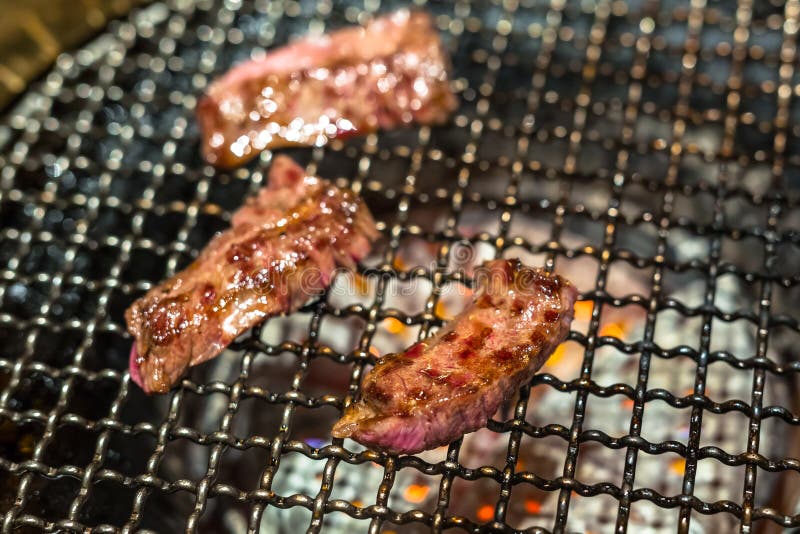 Premium Beef for Japanese Yakiniku Barbecue Stock Image Image of