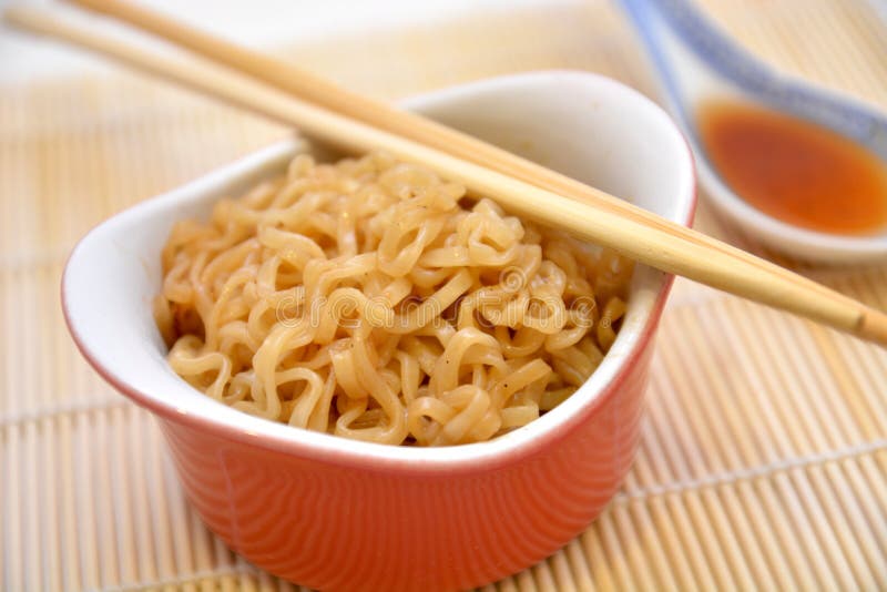 Yakisoba Noodles Japanese Food Asiatic Dish with Soya Sauce Vegetables
