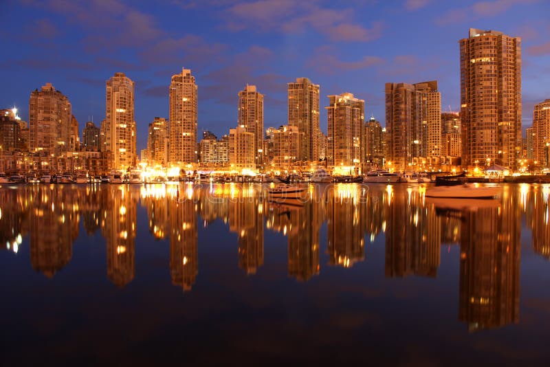 Yaletown Twilight Condominiums, Vancouver royalty free stock image Yaletown Twilight Condominiums, Vancouver royalty free stock image