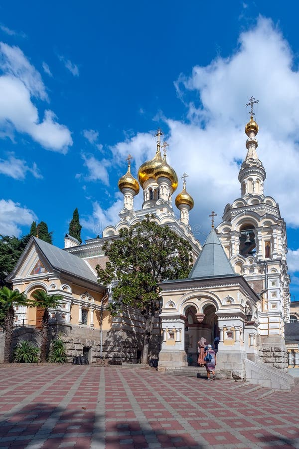 Yalta Cathedral of St. Alexander Nevsky. Crimea stock photo Yalta Cathedral of St. Alexander Nevsky. Crimea stock photo