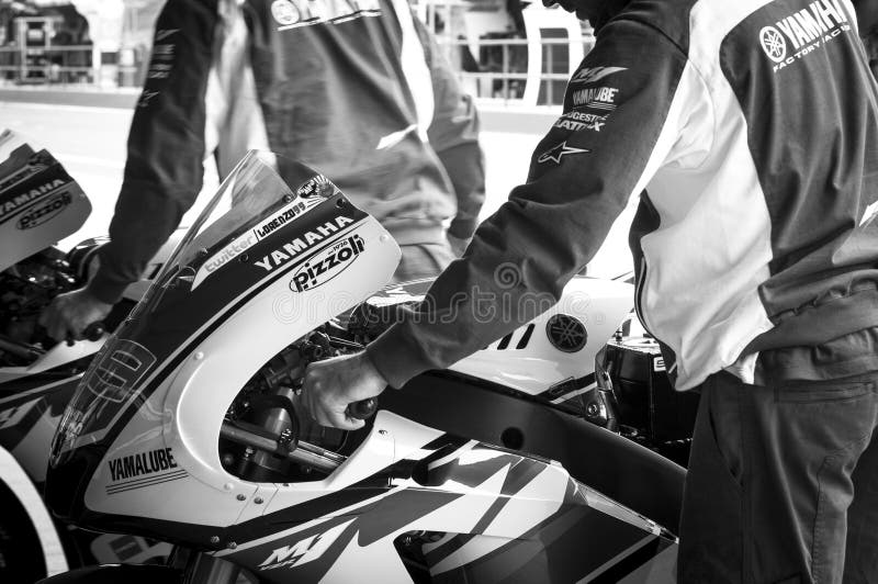 Yamaha Mechanics editorial stock image. Image of rider 24572744