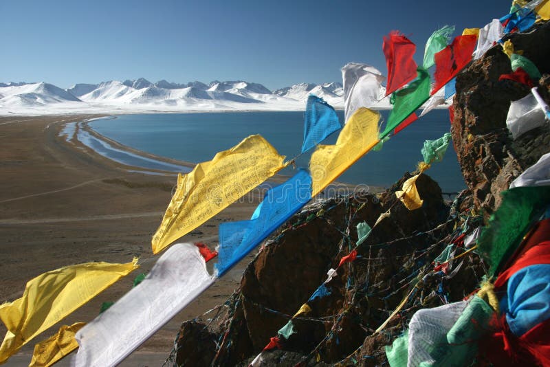 The Yamdrok Tso Praying Flags