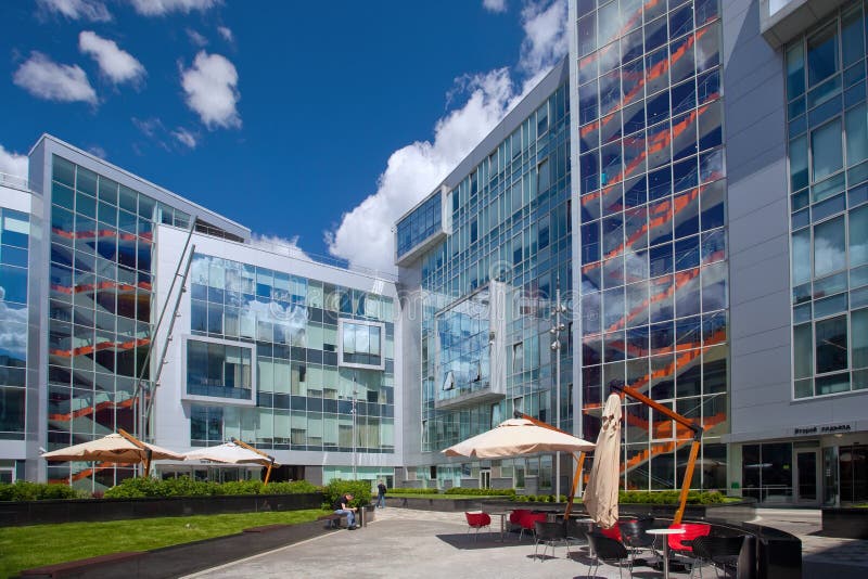 Yandex Headquarter, modern design architecture. Moscow